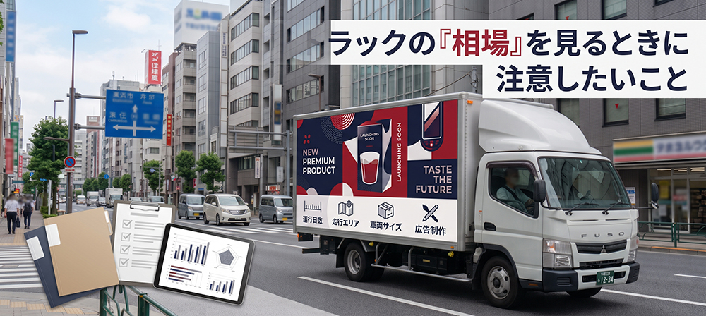 アドトラックの料金相場と見積もり条件を比較するイメージ