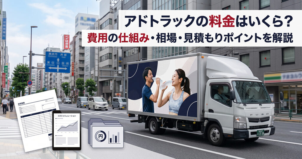 アドトラックの料金や見積もりを検討するイメージ