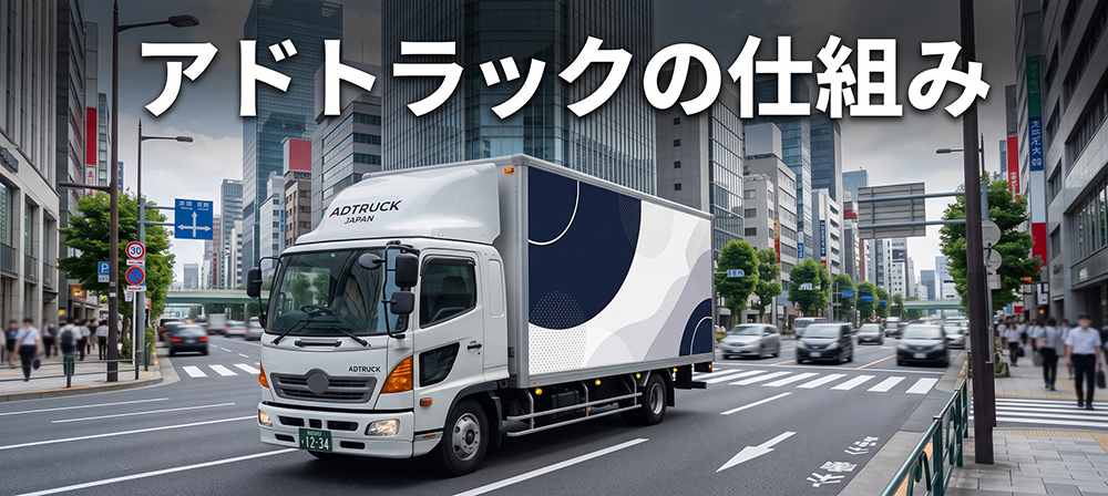 街中を走行しながら広告を届けるアドトラックの仕組み
